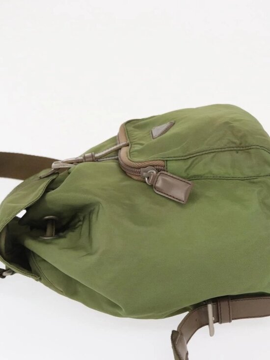 PRADA Backpack Nylon Green Silver main image 10